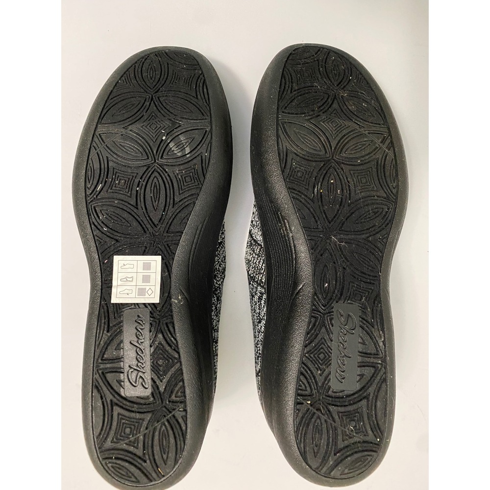 Skechers Comfortcore Cali Rumblers Modern Maze Women 8 Black White Wedge Slip On - Picture 6 of 6
